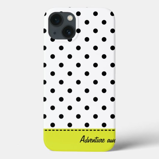 Points rétro - coque ipad noir et blanc (Verso)