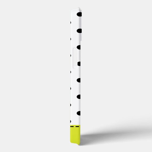 Points rétro - coque ipad noir et blanc (Verso / Droite)
