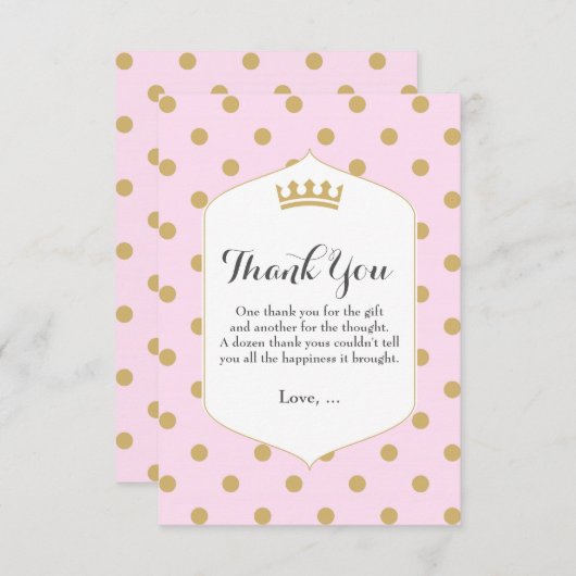 Points rose et or Royal Crown Princess Merci (Devant / Derrière)