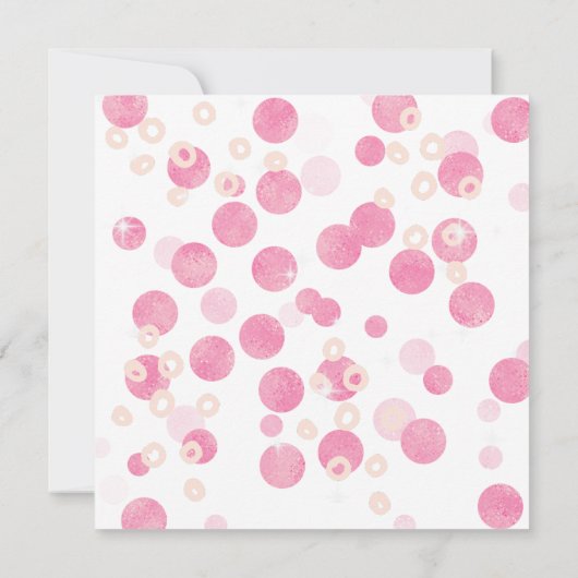 Points rose pastel Invitation de fête d'anniversai (Dos)