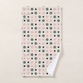 points rose vert et noir (Serviette à main)
