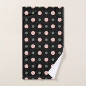 points rose vert et noir (Serviette à main)