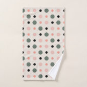 points rose vert et noir (Serviette à main)