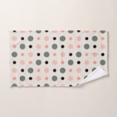 points rose vert et noir (Serviette à main)