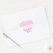 Points roses Baby shower Favoriser les autocollant (Enveloppe)