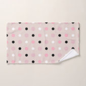 Points roses, blancs et noirs (Serviette à main)