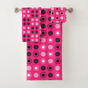 Points roses chauds, noirs et gris