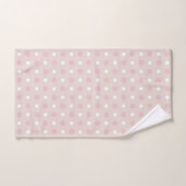 Points roses et blancs (Serviette à main)