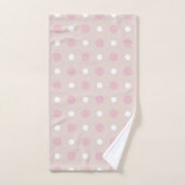 Points roses et blancs (Serviette à main)