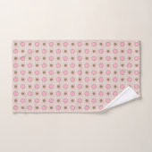 Points roses et olive (Serviette à main)