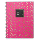 Points roses et or chauds | Carnet (Devant)