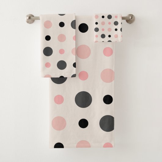 Points roses, gris et noirs (En situation)