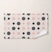 Points roses, gris et noirs (Serviette à main)