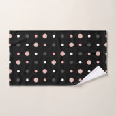 Points roses, gris et noirs (Serviette à main)