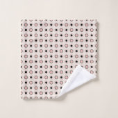 Points roses, gris et noirs (Gant de toilette)