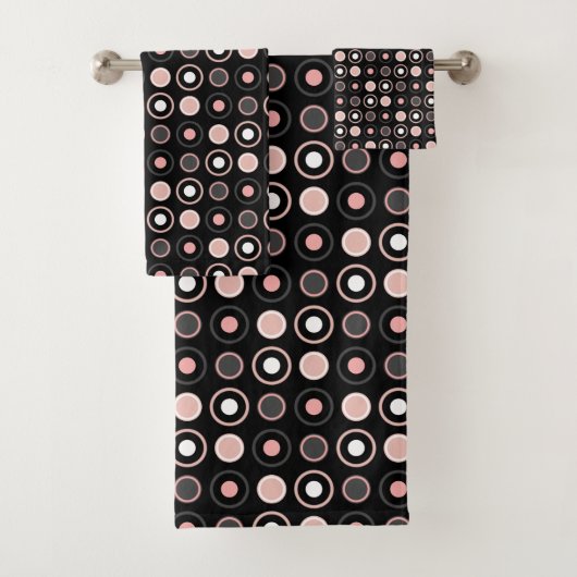 Points roses, gris et noirs (En situation)