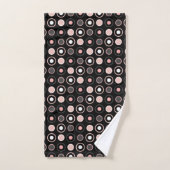 Points roses, gris et noirs (Serviette à main)