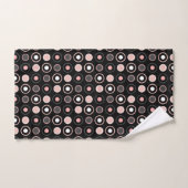 Points roses, gris et noirs (Serviette à main)