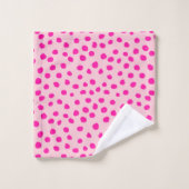 Points roses Preppy Points Posters de animaux mode (Gant de toilette)