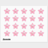 Points roses Rollerskate Stickers Anniversaire Sta (Feuille)