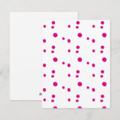 Points roses sur carte de Saint-Valentin d'amour b (Devant / Derrière)