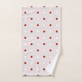 points roses, turquie rouge et blanc (Serviette à main)