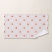 points roses, turquie rouge et blanc (Serviette à main)