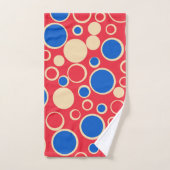 Points Rouge Et Bleu Sur Rouge (Serviette à main)