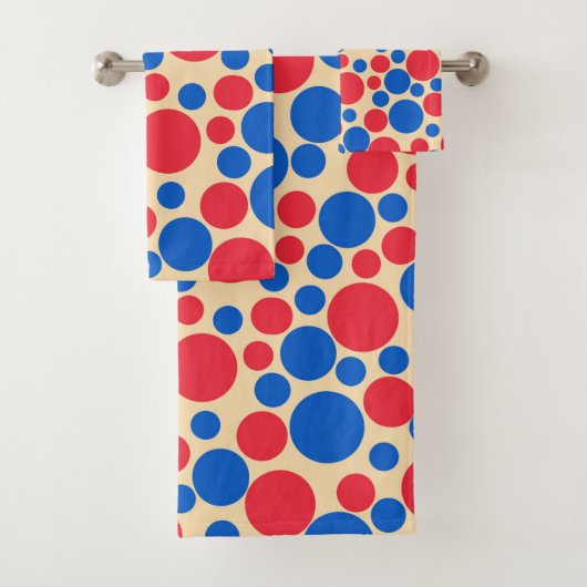 Points Rouge Et Bleu Sur Tan (En situation)