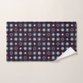 Points rouges, bleus et beige (Serviette à main)