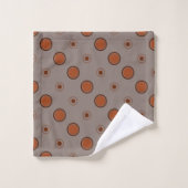 Points rouges, bruns et rouillés (Gant de toilette)