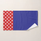 Points rouges et blancs (Serviette à main)