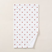 points rouges et blancs de dinde (Serviette à main)