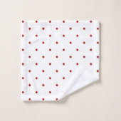 points rouges et blancs de dinde (Gant de toilette)