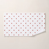points rouges et blancs de dinde (Serviette à main)
