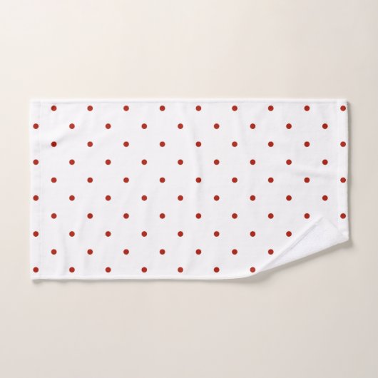 points rouges et blancs de dinde (Serviette à main)