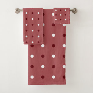 Points rouges et blancs roses
