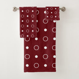 Points rouges et blancs roses