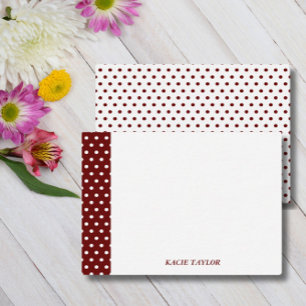 Points rouges foncés Cartes de notes personnalisée