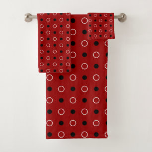 Points rouges, noirs et blancs