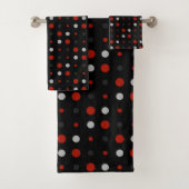 points rouges, noirs, gris et blancs (En situation)