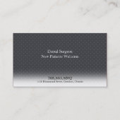 Points simples de carte de visite d'orthodontiste (Dos)