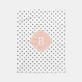 Points suisses bleus | Couverture en polaire monog (Devant)