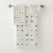 Points turquoise, jaune et orange (En situation)