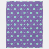 Points turquoise sur couverture en laine polaire v (Devant)
