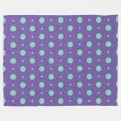 Points turquoise sur couverture en laine polaire v (Devant (Horizontal))