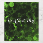 Points verts et noirs Moderne Chic Étiquettes de v (Étiquettes simples)