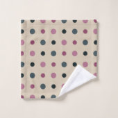 Points verts et roses (Gant de toilette)