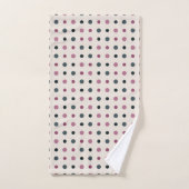 Points verts et roses (Serviette à main)