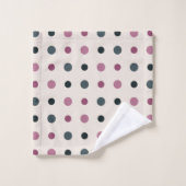 Points verts et roses (Gant de toilette)
